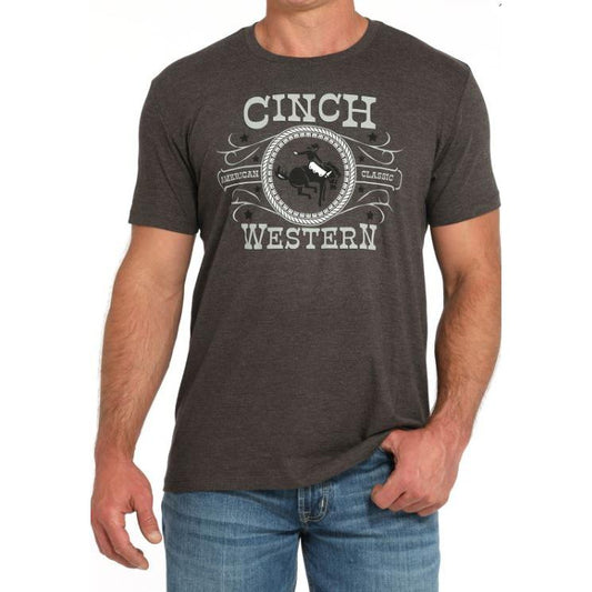 Cinch Men's Short Sleeve Tee Shirt -Charcoal