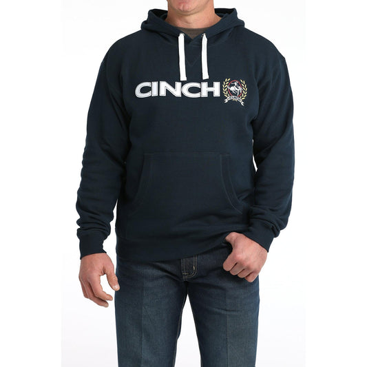 Cinch Men's Long Sleeve Hoodie- Navy