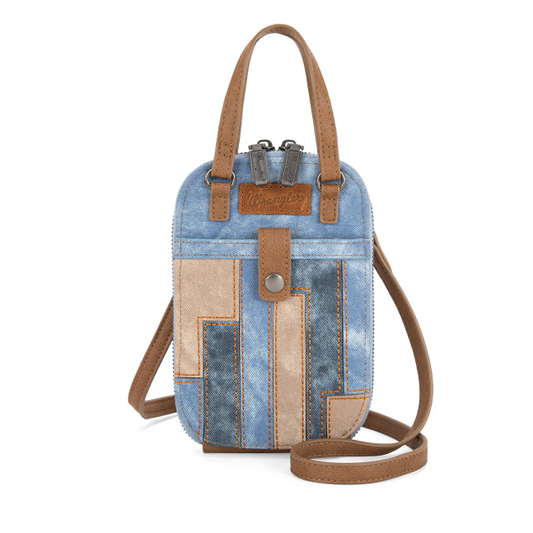Wrangler Denim Patchwork North South Mini Bag Crossbody- Multiple Colours