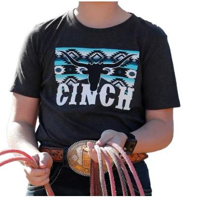 Cinch Boys Short Sleeve Tee Shirt- Black