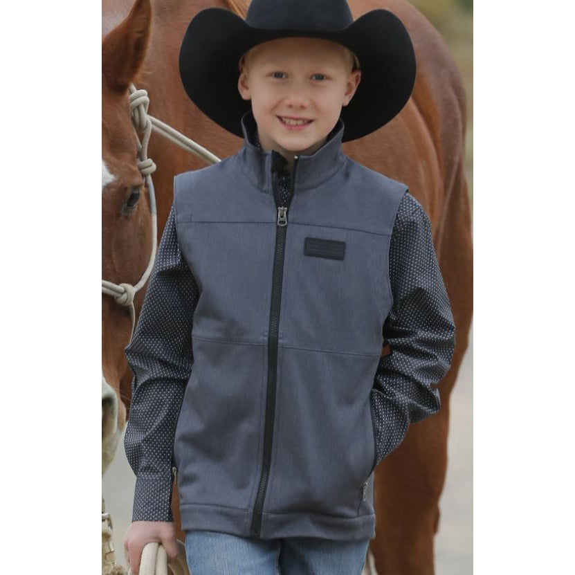 Cinch Boy's Wooly Vest- Navy