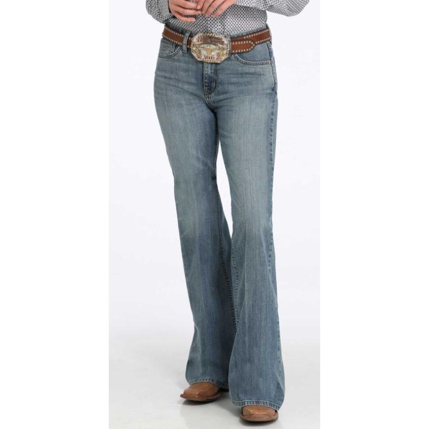 Cinch Women's Tatum  High Rise Trousers - Medium Wash