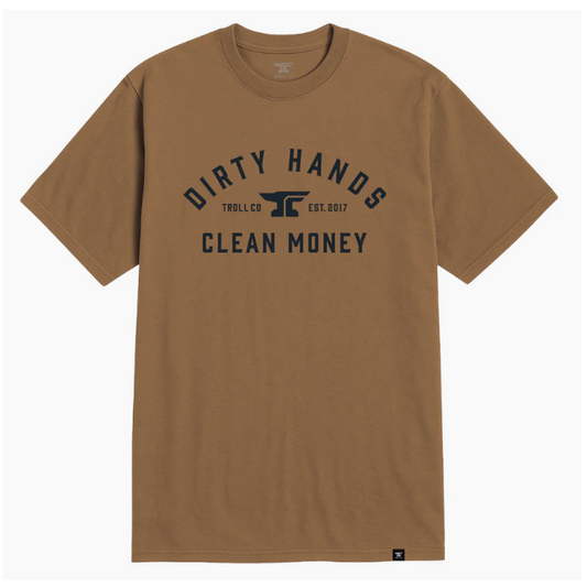 Troll Co Men's DHCM Anvil  Classic Tee Shirt- Dark Tan