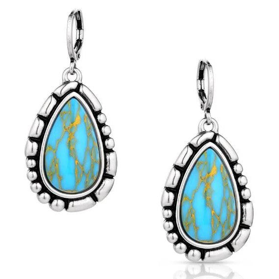 Montana Silversmiths Prickly Pear Turquoise Earrings