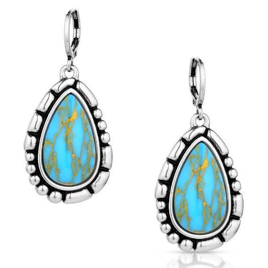 Montana Silversmiths Prickly Pear Turquoise Earrings