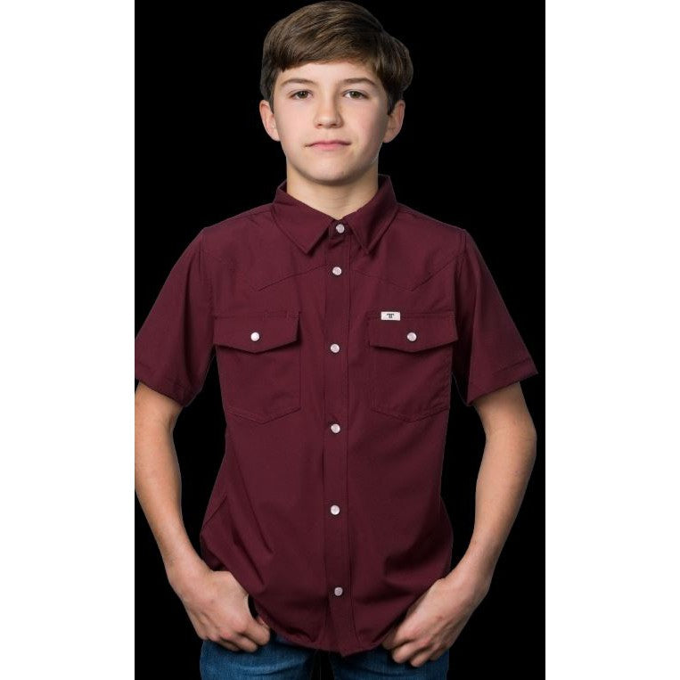 Ferrell Brand CORE Kid's Unisex Short Sleeve Snap Shirt- Multiple Colors