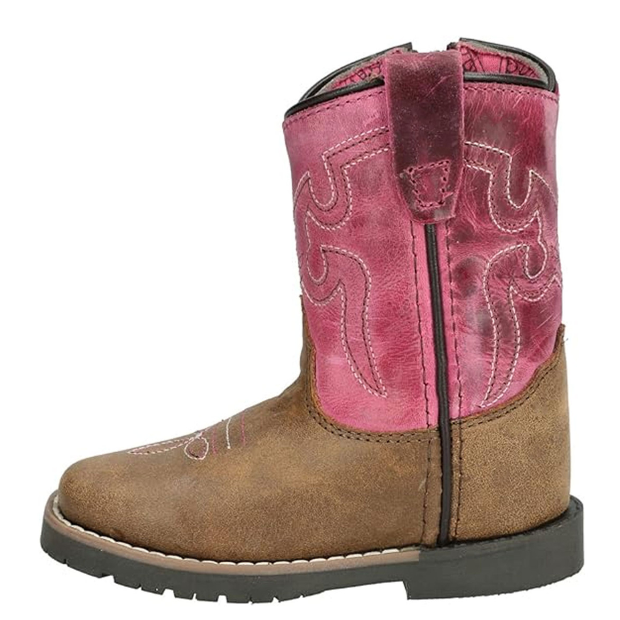 Smoky Mountain Boots Toddler Autry Western Boots- Distressed Brown/Pink - Irvine Tack &amp; Western Wear