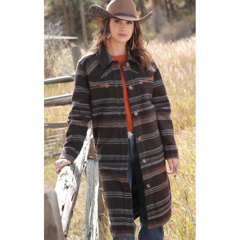 Cinch Women's Long Sleeve Duster- Brown