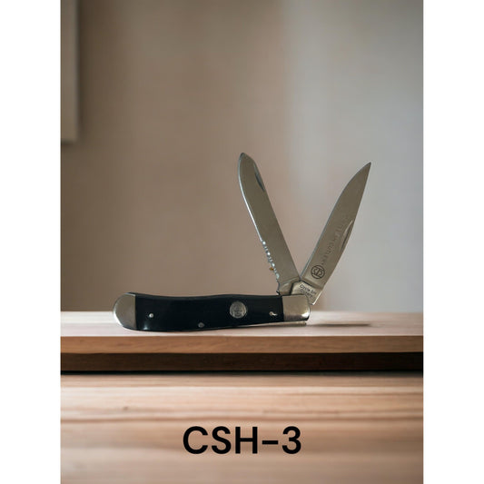 Circle SH Buffalo Horn Serrated Knife