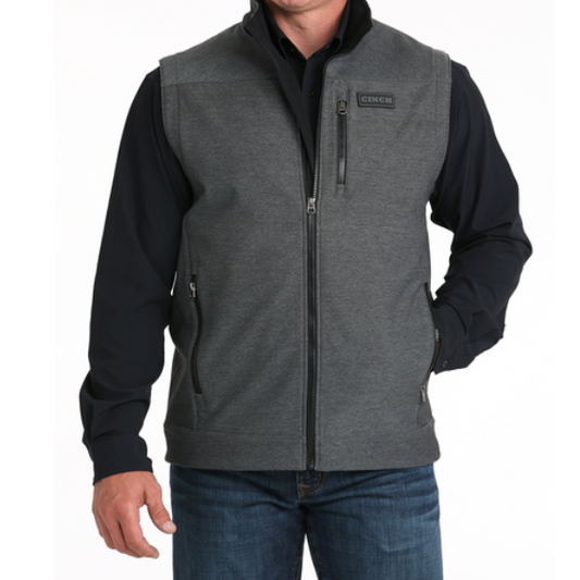 Cinch Men's Bonded Vest- Charcoal