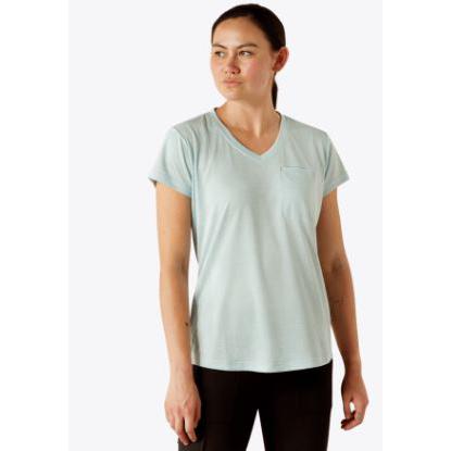 Womens Rebar Evolution Work Hard V-Neck Short Sleeve Tee Shirt- Multiple Colors
