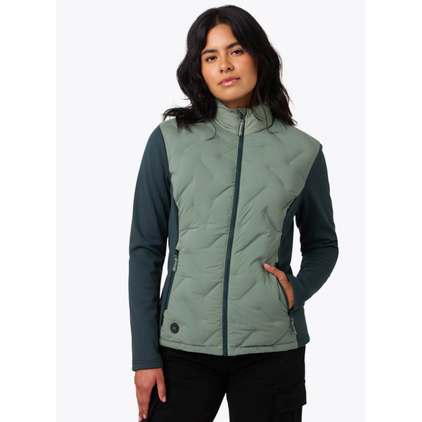 Fieldsheer Women's Aria Hybrid Long Sleeve Jacket- Sage/Olive