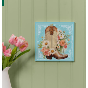 Evergreen Petal & Plow Cowboy Boots Wall Decor-26 X 24 - Irvine Tack & Western Wear