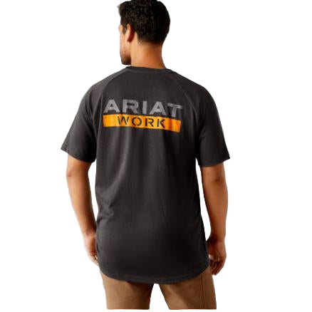 Ariat Men's Rebar Cotton Strong Short Sleeve Logo Tee Shirt- Multiple Colors