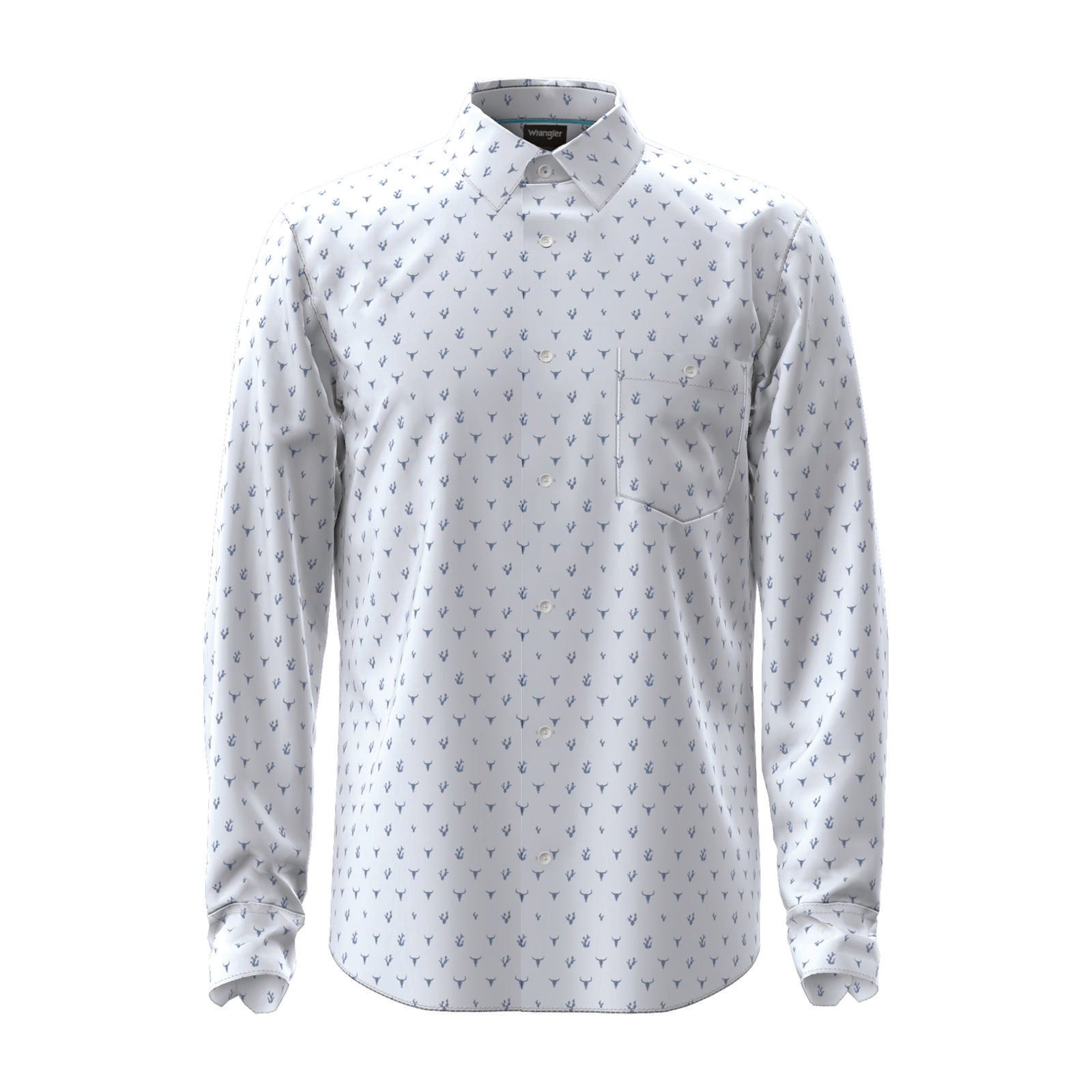 Wrangler Men's Cody Johnson Classic Fit Long Sleeve Shirt- Blue Multi - Irvine Tack & Western Wear