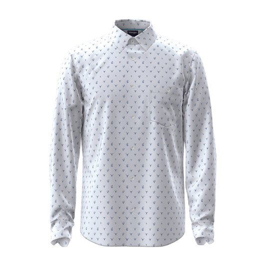 Wrangler Men's Cody Johnson Classic Fit Long Sleeve Shirt- Blue Multi - Irvine Tack & Western Wear