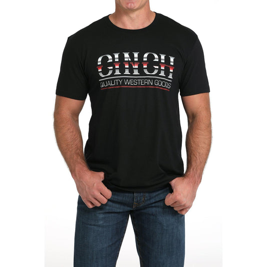 Cinch Mens Short Sleeve Tee Shirt -Black