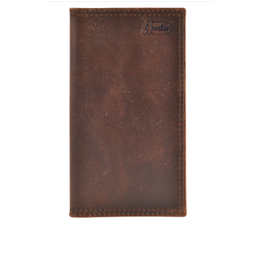 Justin Genuine Leather Rodeo Wallet- Oiled Brown