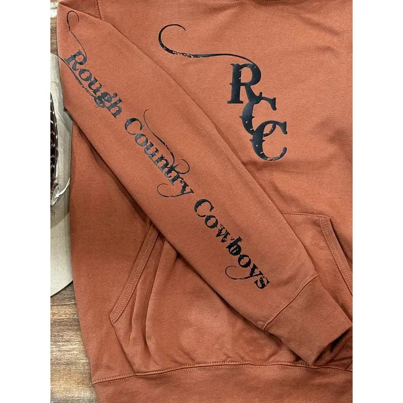 Rough Country Cowboys Long Sleeve Rust Hoodie - Rust