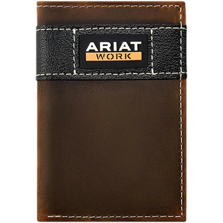 Ariat Trifold Work Wallet- Brown - Irvine Tack & Western Wear