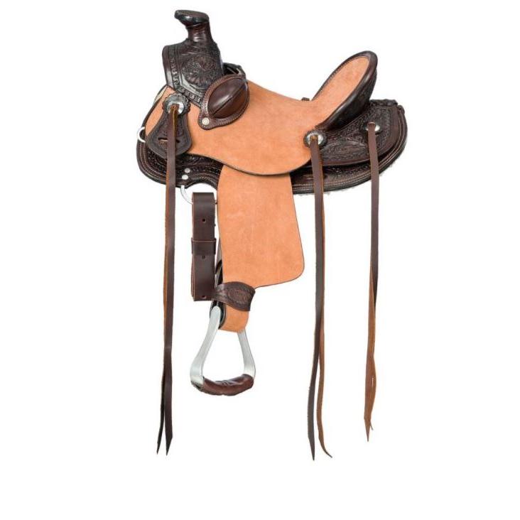Silver Royal Youth 12" Lone Oak Wade Saddle- Dark Oil