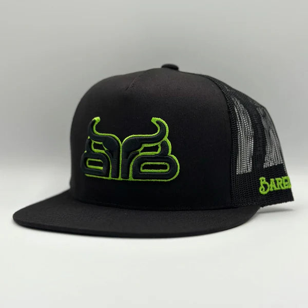 Baredown Brand Cactus Flat Cap-Black