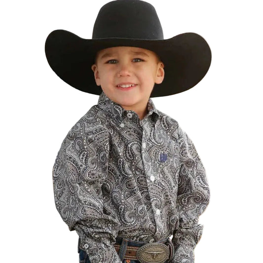 Cinch Toddler Boy's Long Sleeve Print Shirt-Multi