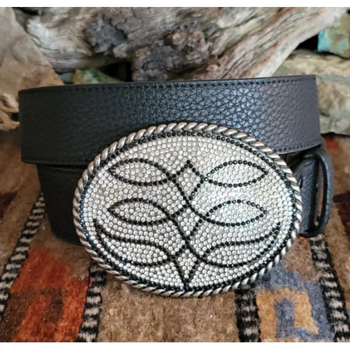 Angel Ranch Women's Boot Stitch Belt- Black - Irvine Tack & Western Wear