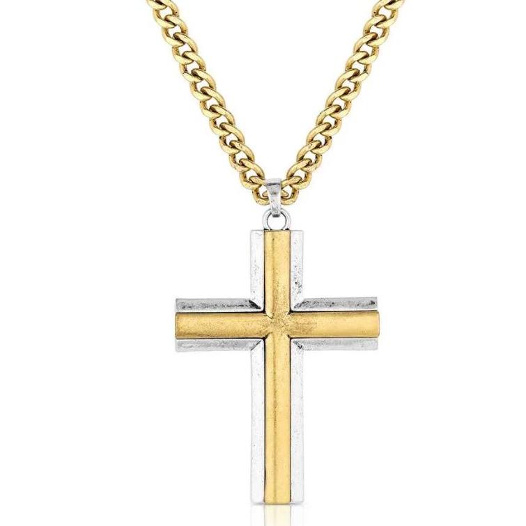 Montana Silversmiths Men's Faithful Traditional Cross