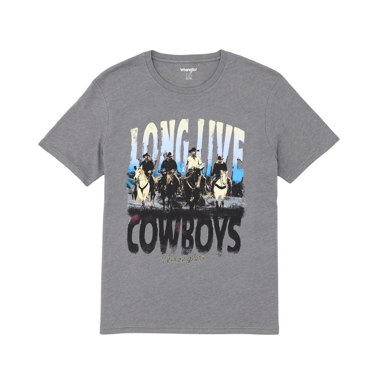 Wrangler Men's Graphic Short Sleeve Tee Shirt- Graphite Heather