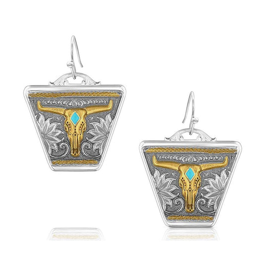 **Montana Silversmiths Meadow Majesty Steerhead Earrings