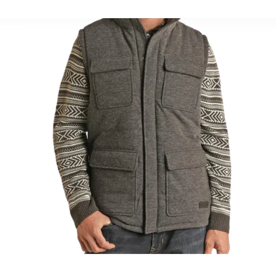 Rock & Roll Melange Corduroy Vest-