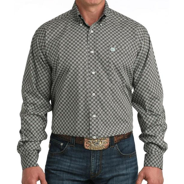 Cinch Men's Long Sleeve Western Shirt - Brown