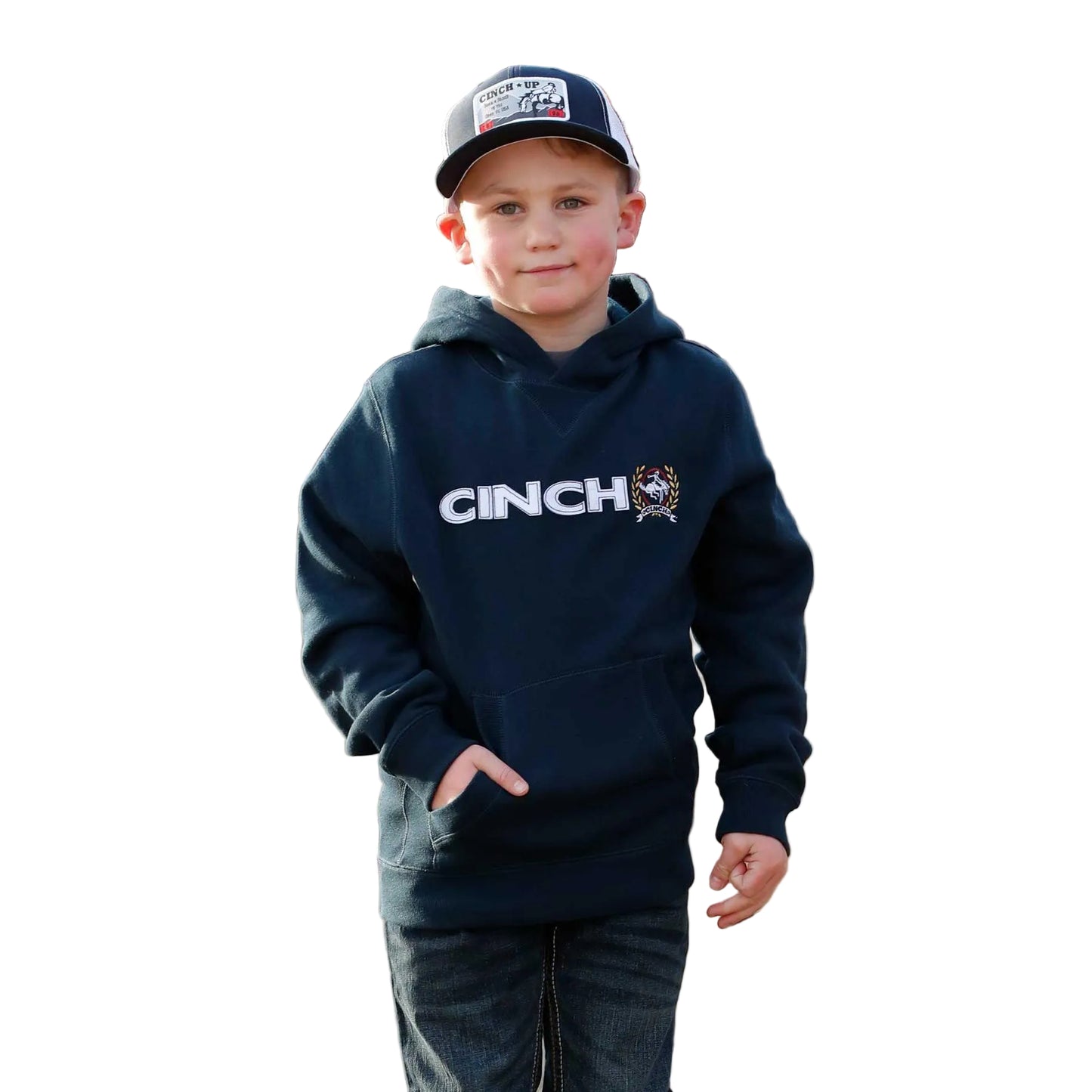 Cinch Boy's Long Sleeve Pullover Hoodie - Navy - Irvine Tack & Western Wear