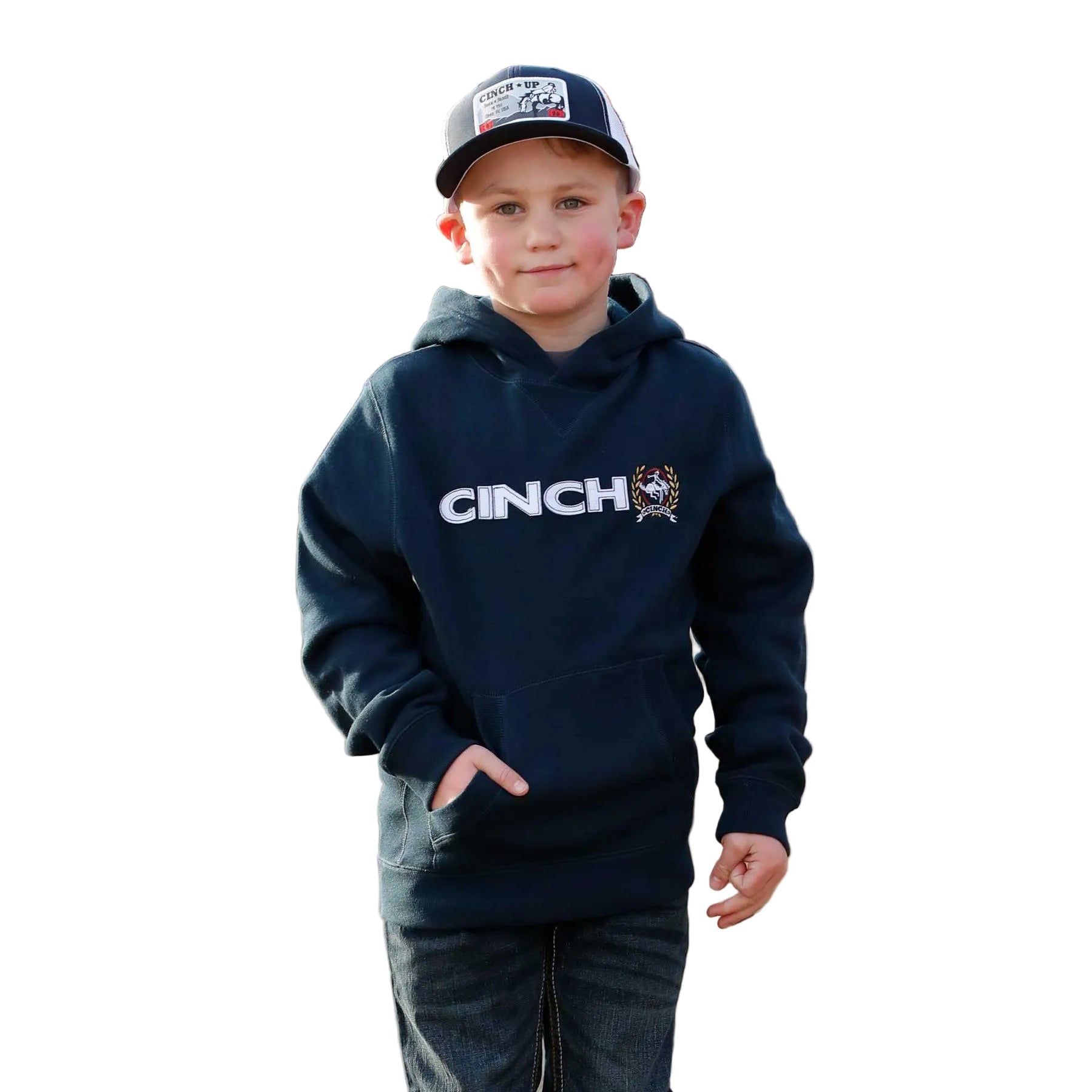 Cinch Boy's Long Sleeve Pullover Hoodie - Navy - Irvine Tack & Western Wear