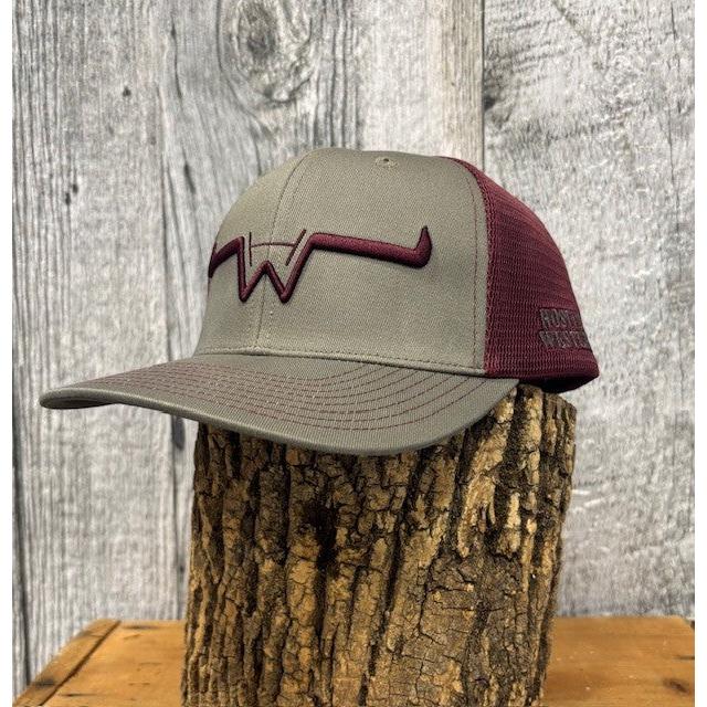 Hostile Western Snapback Cap- Red/Grey