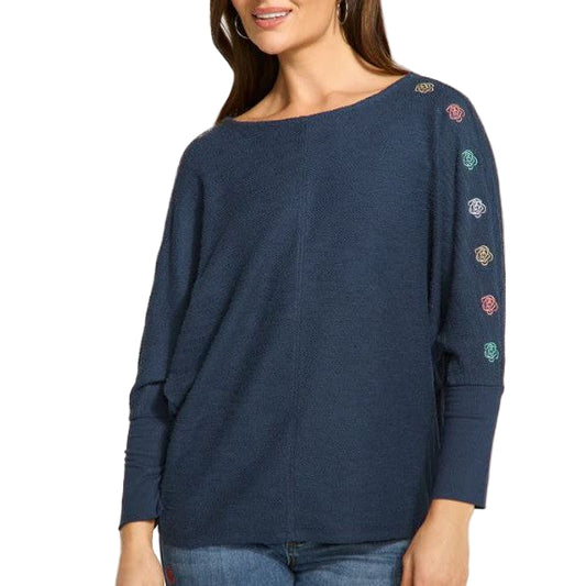 FDJ Batwing Long Sleeve Shirt - Navy