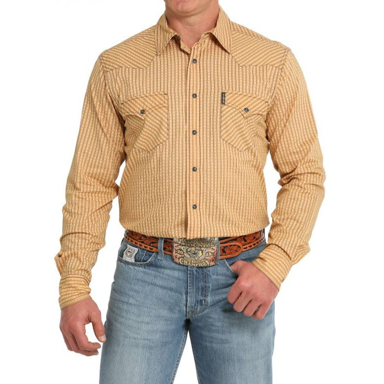 Cinch Long Sleeve Modern Fit Men's Shirt - Gold