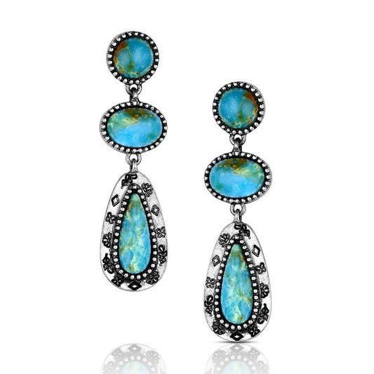 Montana Silversmiths Bold Horizon Turquoise Earrings