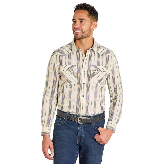 Panhandle Men's Slim Snap Shirt- Cream