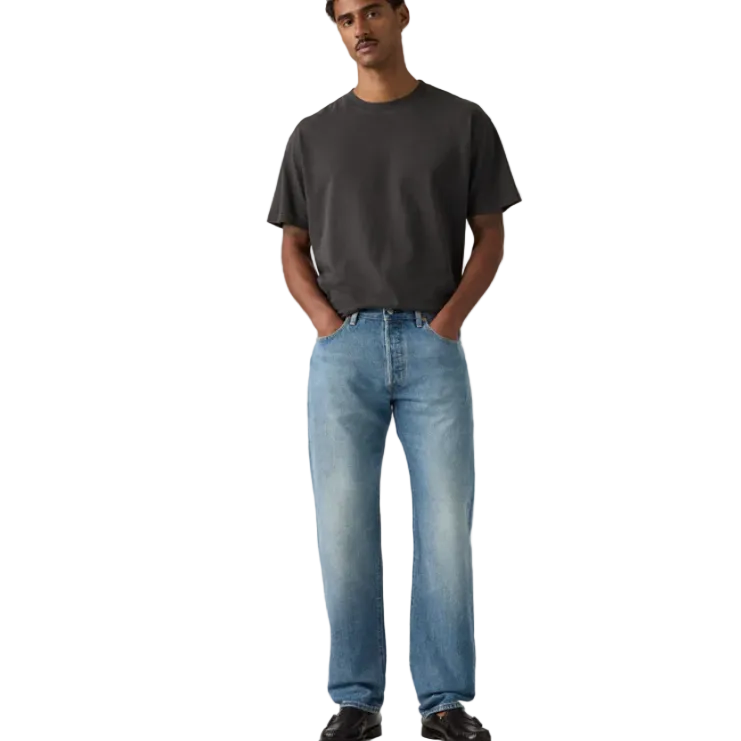 Levi Men's 501 Relaxed Denim Jean- Road Work