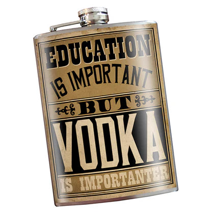 Lucky Jack Education if Important Flask- 8 oz