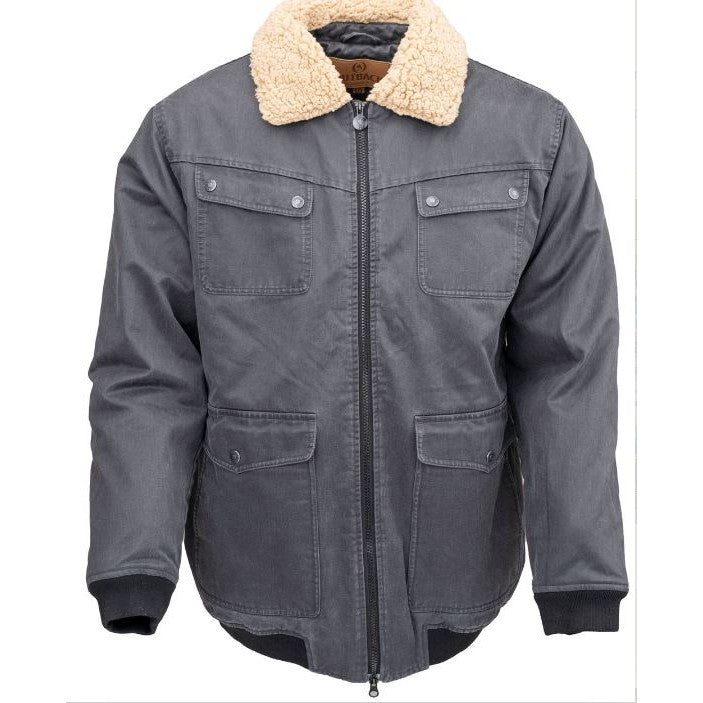 Outback Men's Aviator Jacket- Iron Grey