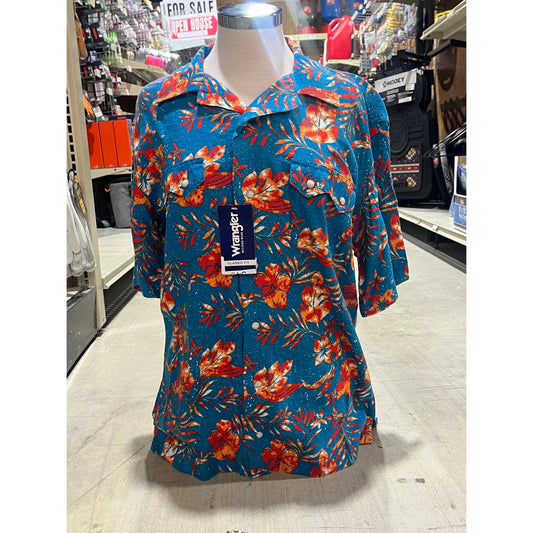 Wrangler Men's Coconut Cowboy Short Sleeve Shirt- Way Out West - Irvine Tack & Western Wear