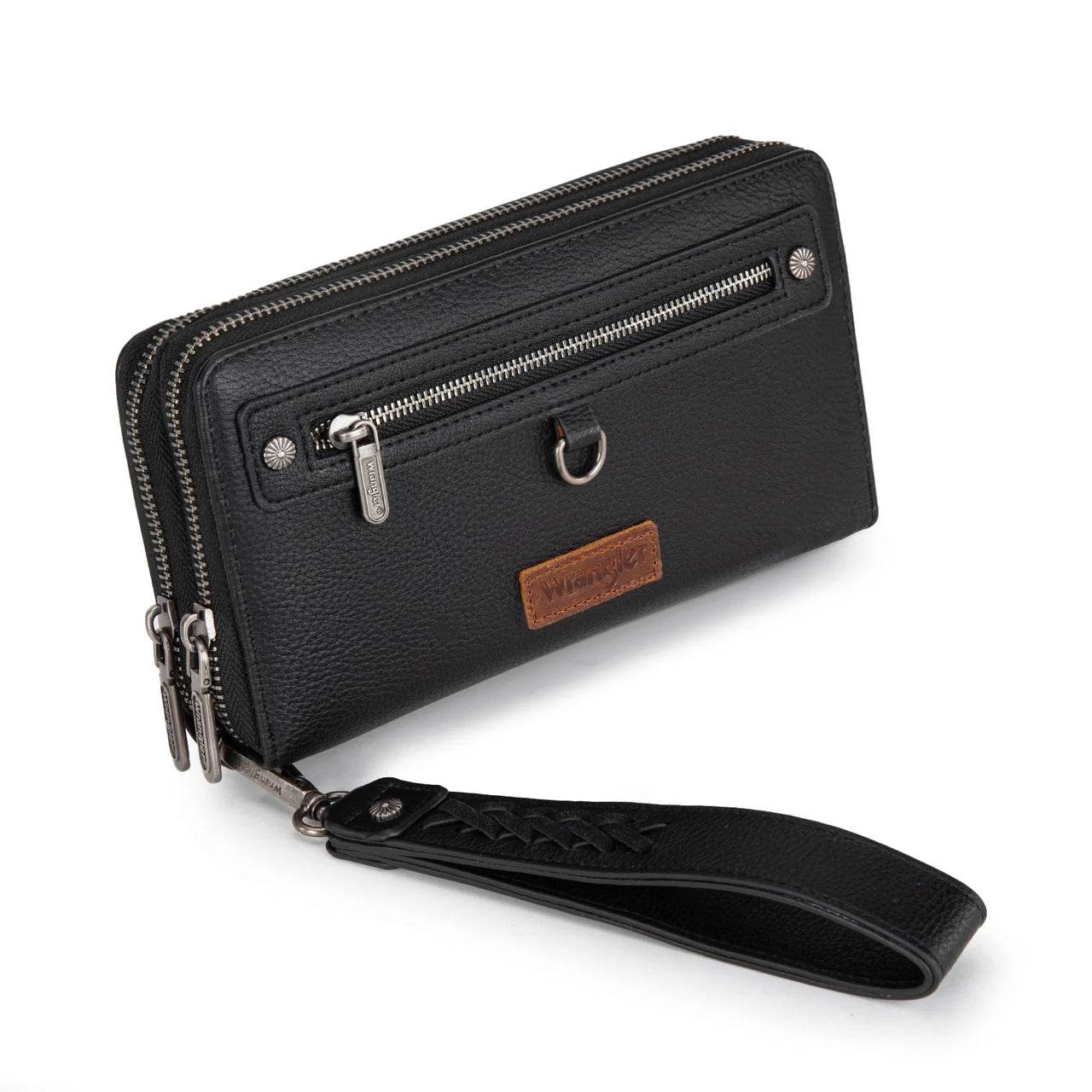 Wrangler Dual Zipper Compartment Large Wallet- Multiple Colors