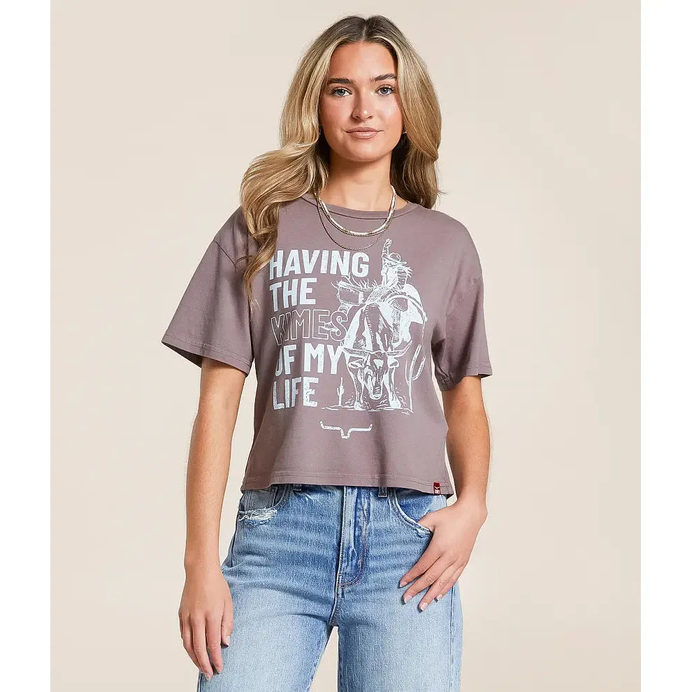 Kimes Women's Kimes of My Life Short Sleeve Crop Tee Shirt- Multiple Colours