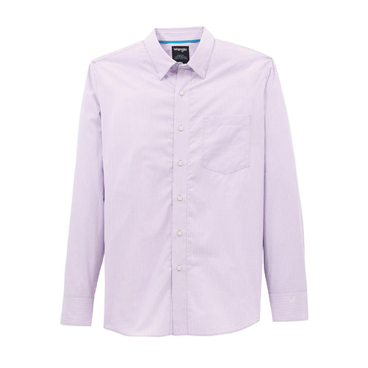 Wrangler Men's X Cody Johnson Long Sleeve Classic Fit Shirt- Lilac