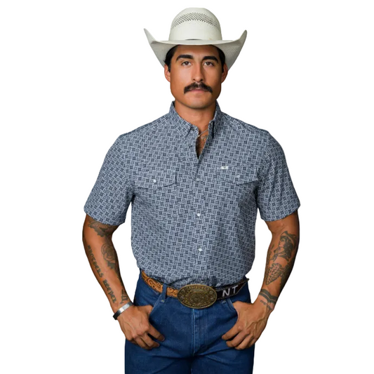 Ferrell Brand Men's Short Sleeve The Colton Shirt - Blue