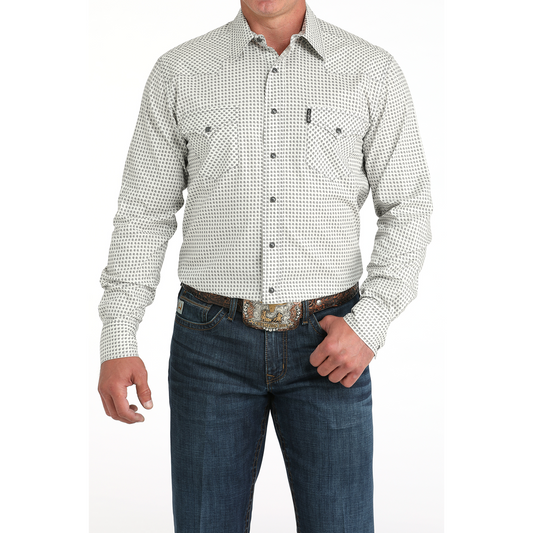 Cinch Men's Long Sleeve Shirt- Cream