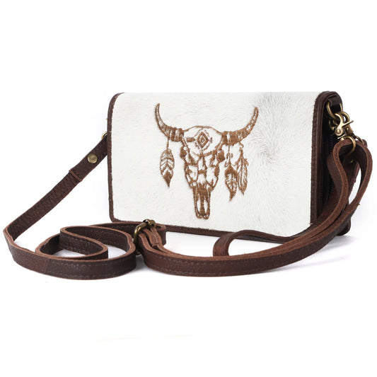 American Darling Jacey Organizer Crossbody Bag- Skull